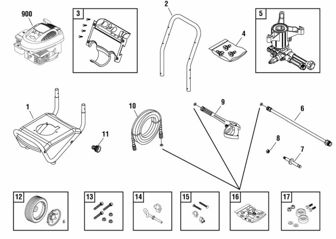 Briggs & Stratton pressure washer model 020536-0 replacement parts, pump breakdown, repair kits, owners manual and upgrade pump.